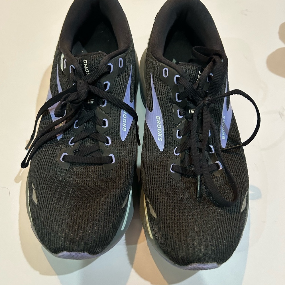 Brooks Ghost 15 Women's 10B Black Purple 1203801B011 Running Sneaker Shoes - Picture 2 of 8